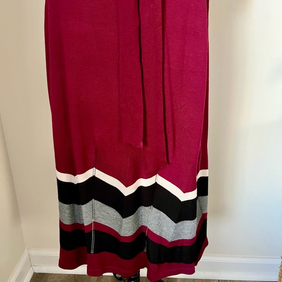 Sandra Darren Mock Turtle Midi Sweater Dress, S - Picture 2 of 3